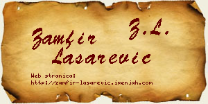 Zamfir Lašarević vizit kartica